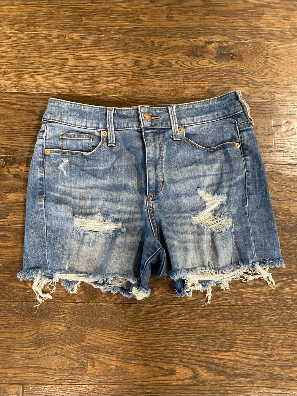 Universal Thread Distressed Blue Denim Jean Shorts